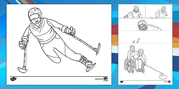 Winter Paralympics Coloring Sheets