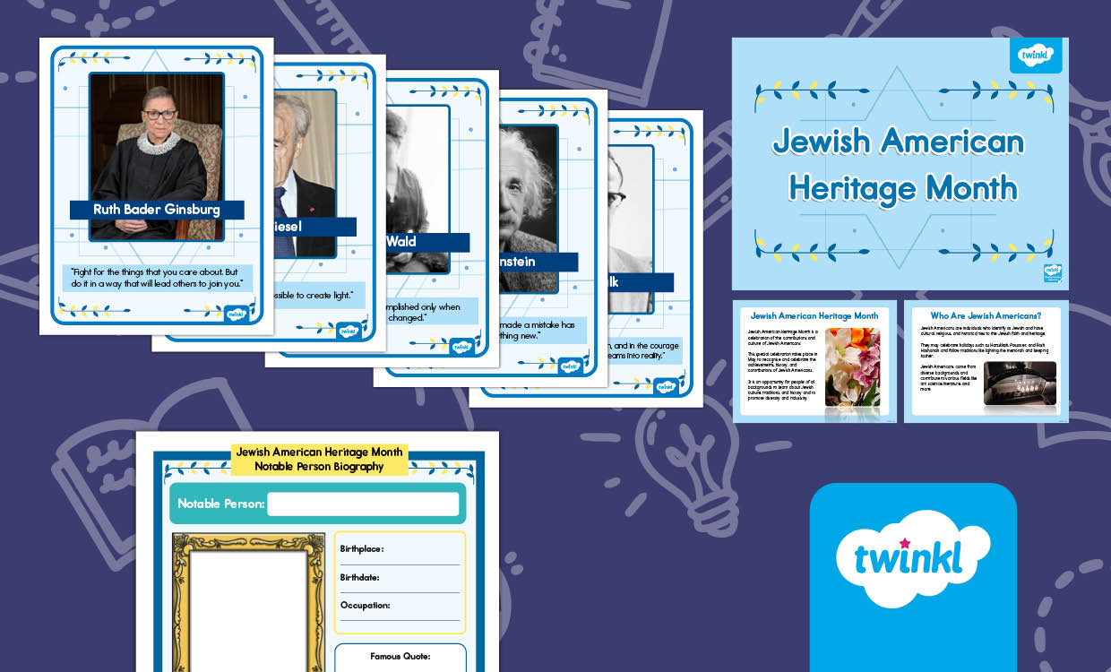 Jewish American Heritage Month Lesson for K-2nd Grade