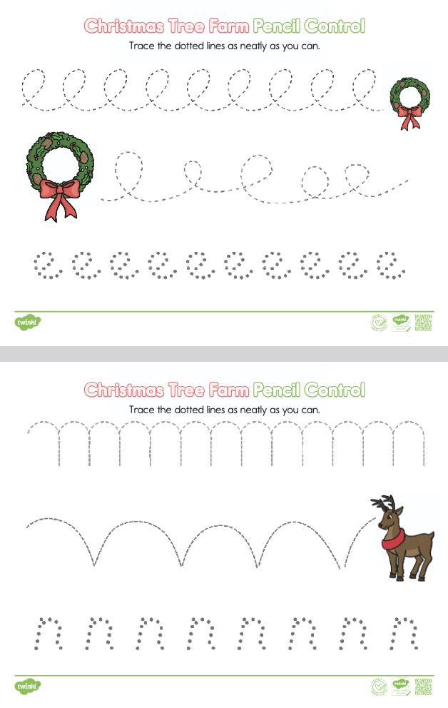 screenshots of pencil control activities